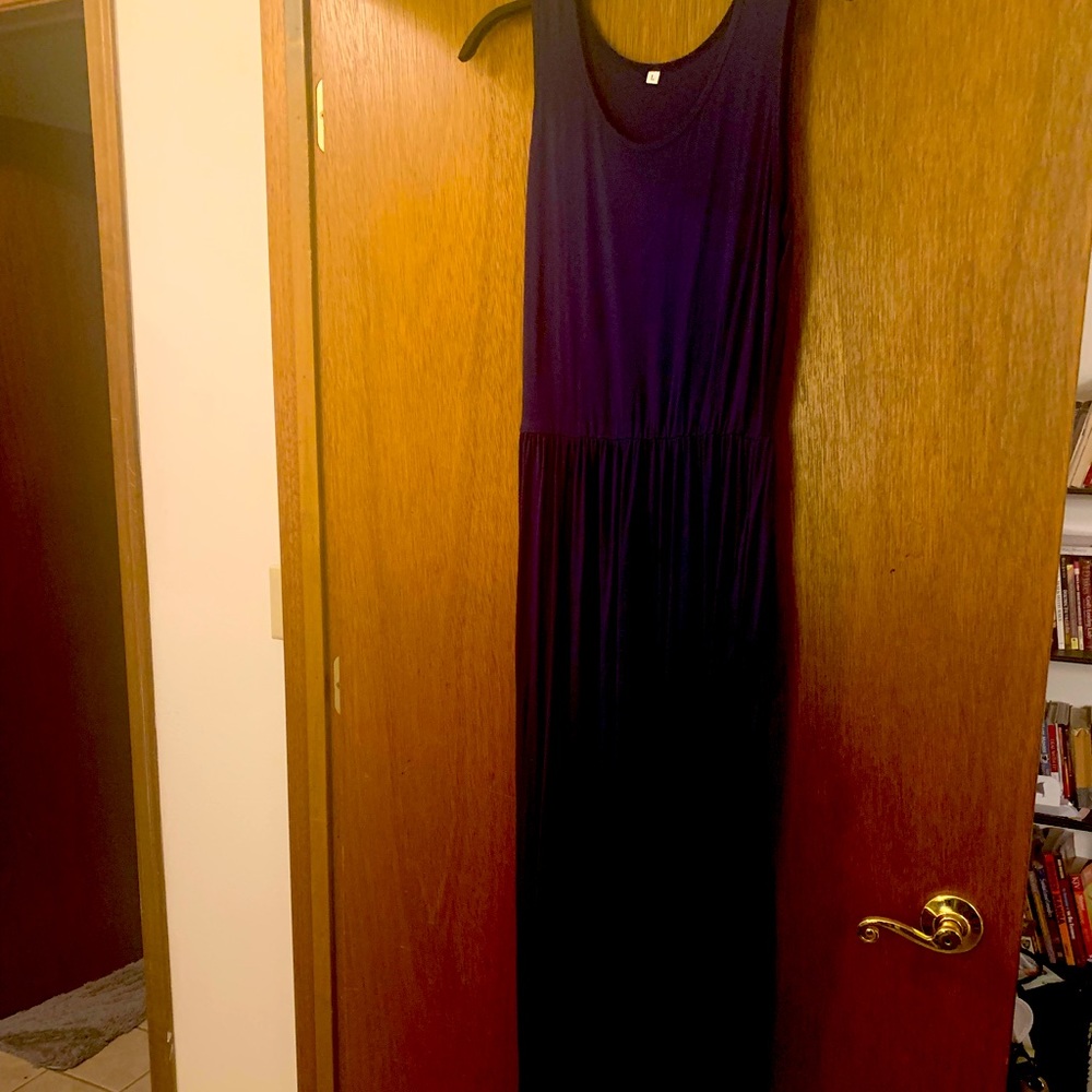 Navy blue maxi dress